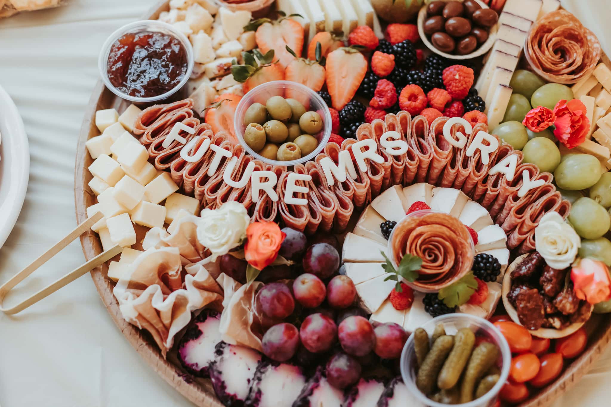 Graze board by Craft and Joy at bridal shower at the Riedel farmhouse